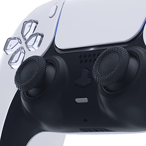 eXtremeRate Anillos de Acento para Playstation 5 Mando Accesorios Anillos de Joysticks para PS5 Anillos de Reemplazo con un Herramienta de Abrir Anillos para PS5-NO Incluye Control(Negro Sólido)