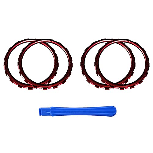 eXtremeRate Anillos de Acento para PS5 Mando Accesorios Anillos de Joysticks para Playstation 5 Anillos de Reemplazo con un Herramienta de Abrir Anillos para PS5-NO Incluye Control(Rojo Escarlata)