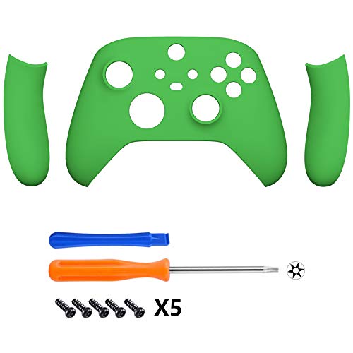 eXtremeRate Carcasa para Mando Xbox Series X S Carcasa Delantera+Carcasa de Grip Protector Tacto Suave Empuñadura Agarre Cubierta Shell para Control de Xbox Series S X-No Incluye Mando(Verde)