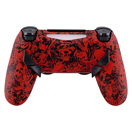 eXtremeRate DAWN Programable Remap Kit Botón de Reasignación para Playstaion 4 con Board de Actuelización&Carcasa Trasera Diseñada&4 Botones Traseros para PS4 Mando JDM 040/050/055(Demonio y Monstruo)