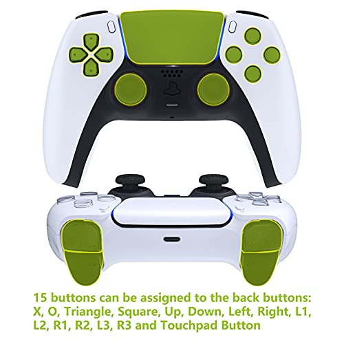 eXtremeRate Programable Rise Remap Kit para PS5 Mando BDM-010 Actualización Board&Carcasa Trasera Diseñada&Botones Traseros Accesorios para Playstation 5 Control-NO Incluye Mando(Salpicaduras Negras)