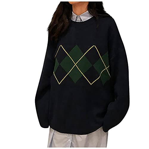 FACAIAFALO Sudaderas Mujer Jerséis sin Capucha con Estampado Hoodie Y2K Oversize Solid Color Suéter Mujer Largo de Talla Grande Otoño Invierno Chaqueta de Tops Cárdigans Streetwear