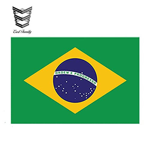 FAFPAY Sticker de Carro 13 cm x 7,5 cm Estilo de Coche Bandera de Brasil Pegatina de Vinilo autoadhesiva Sujetador brasileño de país Pegatina Impermeable para Coche