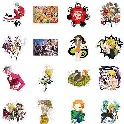 FAFPAY Sticker de Carro 50 unids/Lote Japón Anime Seven Deadly Sins Pegatinas Impermeables para PS4 Skate Juguetes para niños DIY Guitarra Pegatina para Ordenador portátil 30 Piezas   sin repetición