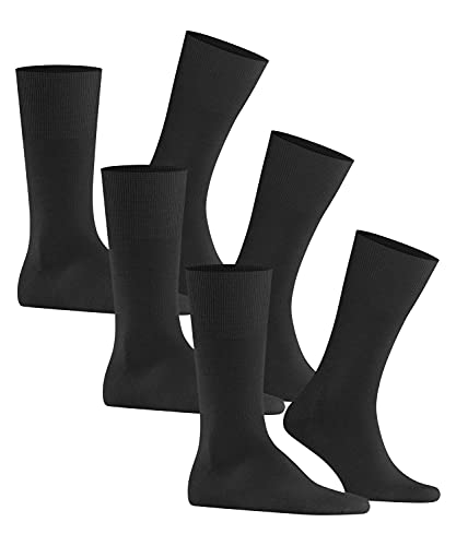 Falke Airport 3er Pack, Calcetines para Hombre, (lot de 3 ), negro, 41/42