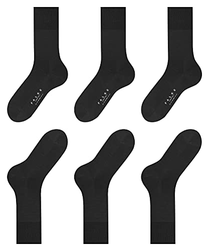 Falke Airport 3er Pack, Calcetines para Hombre, (lot de 3 ), negro, 41/42