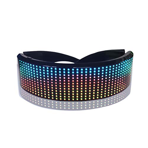 FAMKIT Gafas LED para requisitos particulares Mensajes Gafas LED con modo de música Ilumina Gafas para fiestas de discoteca Raves