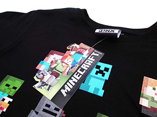 Fashion UK Camiseta original para adulto y niño, Alex Steve Zombie Creeper, camiseta negra oficial Negro XXL