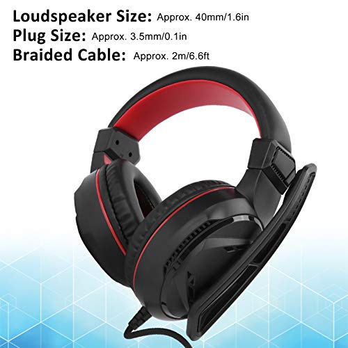 fasient1 Auriculares para Juegos de 3,5 mm, cómodos, con reducción de Ruido, Auriculares para Juegos con micrófono, para PC/para Mac/móvil/para PS4/para Xbox One/para Switch, etc.
