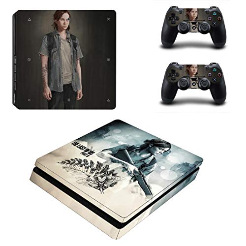 FENGLING The Last of Us Part 2 Ps4 Slim Skin Sticker Decal Vinilo para Playstation 4 Duslshock 4 Consola y Controlador Ps4 Slim Skin Sticker