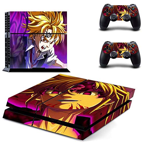 FENGLING The Seven Deadly Sins Ps4 Skin Sticker Decal para Sony Playstation 4 Console y 2 Controller Skins Ps4 Stickers Vinyl Accessory