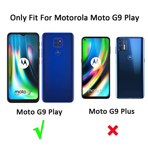 Fertuo Funda para Moto G9 Play/Moto E7 Plus, Carcasa Libro con Tapa de Cuero Piel con Ranuras de Tarjeta, Soporte, Cierre Magnético [Mandala] Wallet Case Flip Cover para Motorola G9 Play Azul