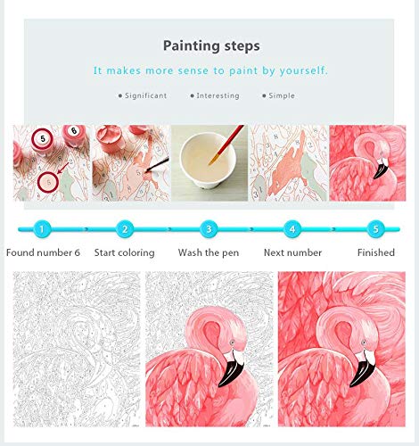 FFjingpu The Ferryman DIY Lienzo Pintura por números para Adultos Pintura de Pigmento acrílico por número Arts Craft