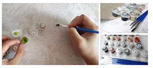 FFjingpu The Ferryman DIY Lienzo Pintura por números para Adultos Pintura de Pigmento acrílico por número Arts Craft