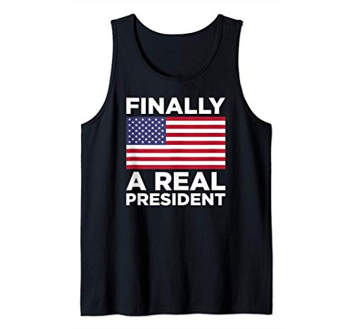 Finally A Real President - United States American Flag Camiseta sin Mangas