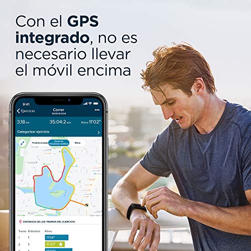 Fitbit Charge 4 Pulsera de actividad premium con GPS integrado, sumergible hasta 50m y 7 dias de batería, Negro