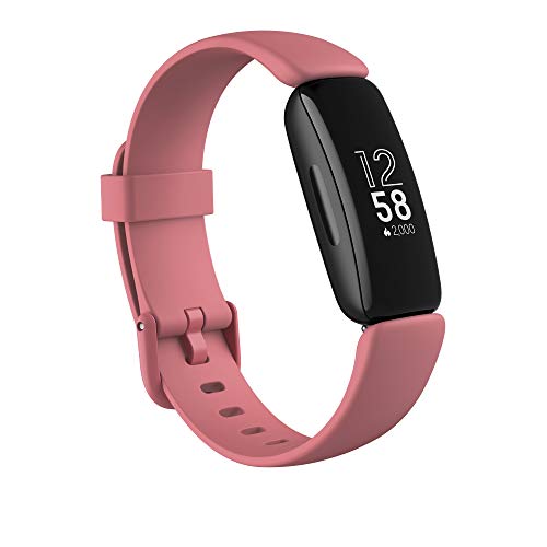 Fitbit Inspire 2 - Pulsera de salud y actividad física con ritmo cardiaco continuo, 1 año del servicio Fitbit Premium incluido y 10 días de batería, Rosa Pomelo