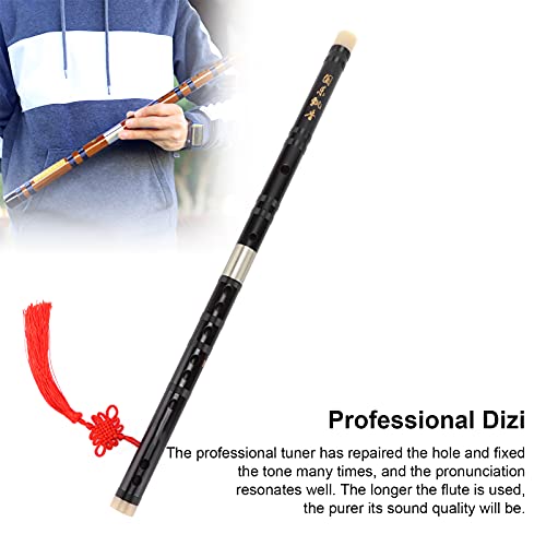 Flautas - Instrumento musical, Flauta de bambú china Sonido puro Sin fugas de aire Diseño de cobre blanco con exquisitos poemas para tocar(Key E, blue)