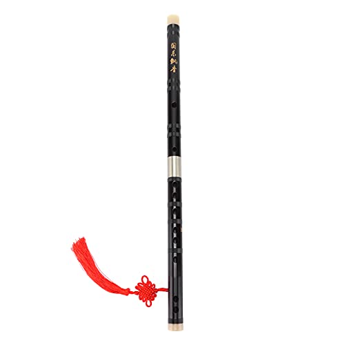 Flautas - Instrumento musical, Flauta de bambú china Sonido puro Sin fugas de aire Diseño de cobre blanco con exquisitos poemas para tocar(Key E, blue)