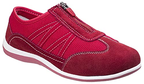Fleet & Foster - Zapatos sin Cordones de diseño Deportivo Mombassa para Mujer señora (36 EU) (Rojo)
