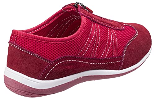 Fleet & Foster - Zapatos sin Cordones de diseño Deportivo Mombassa para Mujer señora (36 EU) (Rojo)