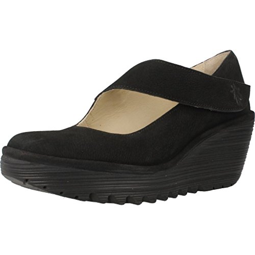 Fly London Yasi682fly, Zapatos con plataforma Mujer, Negro (Black 2006), 40 EU