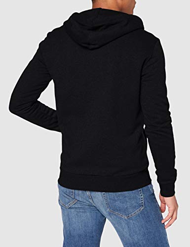 FM London Hyfresh Zipped Capucha, Negro (Black 01), X-Large para Hombre