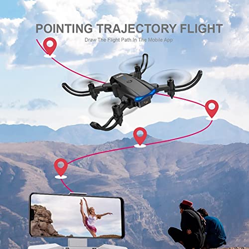 Foldable GPS FPV Drone with 4K Camera Live Video for Beginners RC Quadcopter with GPS Return Home Follow Me Gesture Control Circle Fly Drone for Adult with 2 Batteries (Gray)