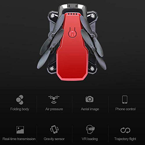 Folding RC Drone for Adults RC Quadcopter 5.8G WiFi FPV with 720P HD Camera Live Video Dual GPS Positioning Drone 40Mins(20+20) Long Flight Time Smart Return Home (Red)