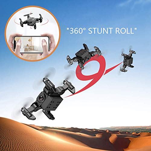 Folding RC Drone for Adults RC Quadcopter 5.8G WiFi FPV with 720P HD Camera Live Video Dual GPS Positioning Drone 40Mins(20+20) Long Flight Time Smart Return Home (4K)