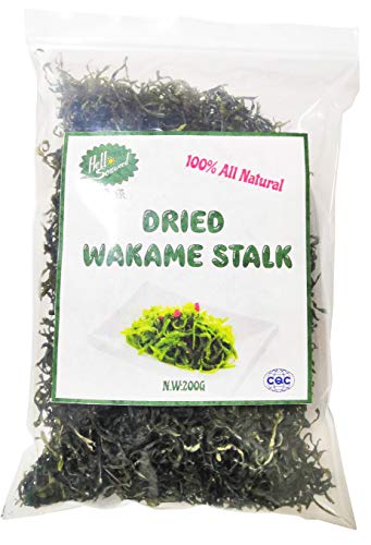 Food Grade Wakame Stem Stalk,Tallo de tallo wakame de grado alimenticio 200g (pack of 7)