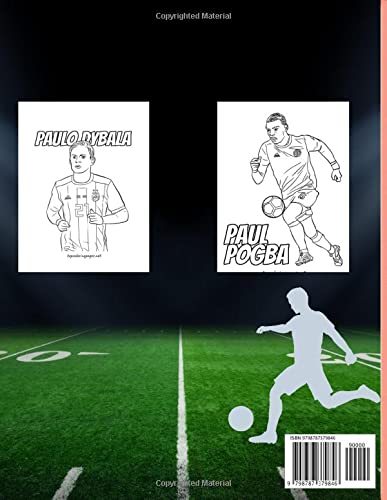 football stars coloring book: The Coloring Book with World Soccer Stars Coloring Pages: The Best Favorite Players Football Coloring Book
