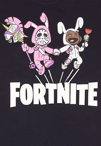 Fortnite Boy's Bunny Trouble T-Shirt Camiseta, Armada, 12-13 Años para Niños