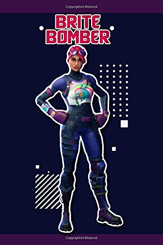 Fortnite : brite bomber skin notebook: lined notebook
