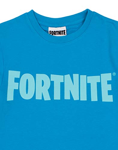 Fortnite Camiseta Boys Battle Royale Kids Blue O Negro Manga Corta Top 12-13 años
