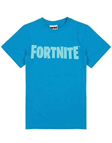 Fortnite Camiseta Boys Battle Royale Kids Blue O Negro Manga Corta Top 12-13 años