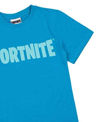 Fortnite Camiseta Boys Battle Royale Kids Blue O Negro Manga Corta Top 12-13 años