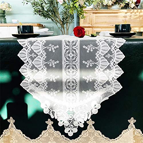 FTL&HONG Corredor de tabla de encaje de mesa, artesanía bordada tridimensional bordada es más de alta gama y elegante, usada para el hogar de la cocina de la cocina de las decoraciones de la mesa de b