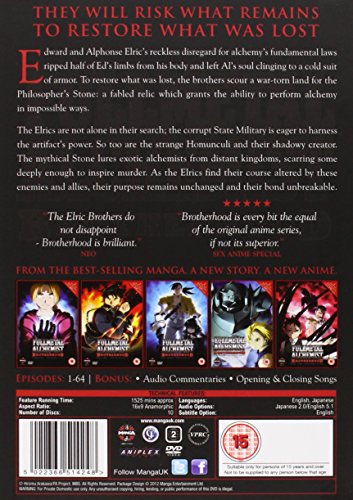 Fullmetal Alchemist Brotherhood Complete Series Collection (Episodes 1-64) [DVD] [Reino Unido]