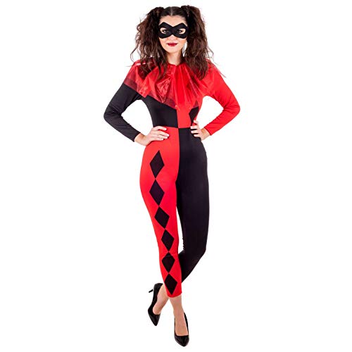 Fun Shack Disfraz Arlequin Mujer, Disfraz Halloween Mujer Disponible en Talla XS