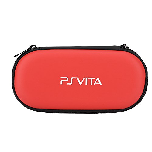 Funda Protectora Dura Funda de Transporte Bolsa de Viaje para Sony PS Vita, Bolsa de Viaje para Playstation Vita a Prueba de Golpes, Funda de Transporte Bolsa organizadora de Viaje portátil(Rojo)