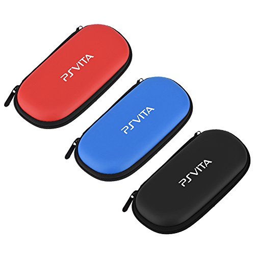 Funda Protectora Dura Funda de Transporte Bolsa de Viaje para Sony PS Vita, Bolsa de Viaje para Playstation Vita a Prueba de Golpes, Funda de Transporte Bolsa organizadora de Viaje portátil(Rojo)