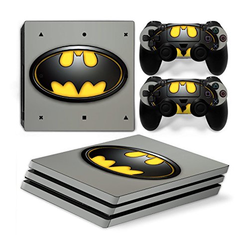Funky Planet PS4 Pro Plays adhesivo ion4 Pro Diseño Pantalla Sticker Skin Set para consola + 2 mandos multicolor PS4 Pro Batman
