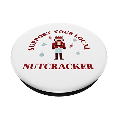 Funny Nutcracker Toy Soldier Silly Christmas Holiday PopSockets PopGrip Intercambiable