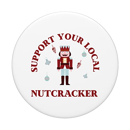 Funny Nutcracker Toy Soldier Silly Christmas Holiday PopSockets PopGrip Intercambiable