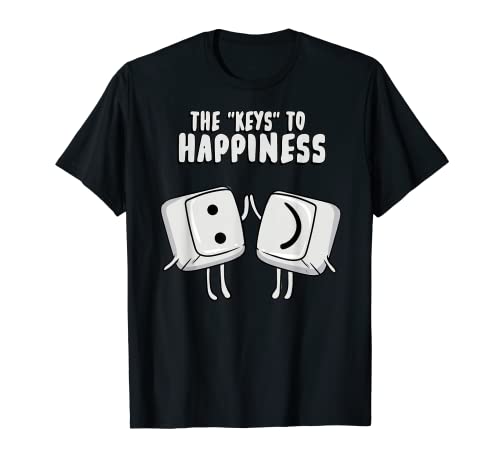 Funny Pun - The Keys To Happiness - Fun Programmer Nerd Camiseta