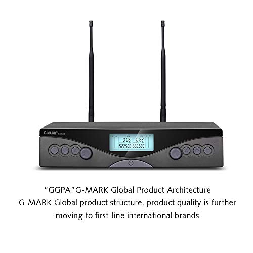 G-MARK G320AM Sistema de micrófono inalámbrico UHF profesional Micrófono karaoke Frecuencia ajustable 100M para fiesta en casa show studio karaoke