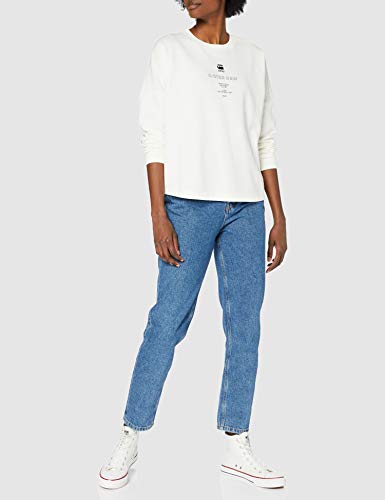 G-STAR RAW Multi Graphic Relaxed Jersey, Milk C465-111, M para Mujer