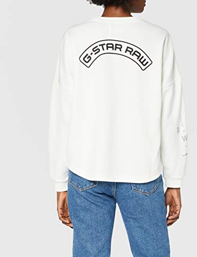 G-STAR RAW Multi Graphic Relaxed Jersey, Milk C465-111, M para Mujer