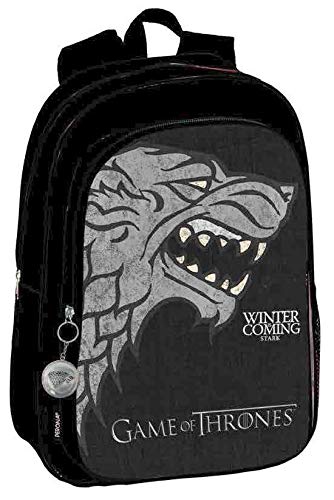 Game of Thrones Stark Perona 57064, Mochila Grande Adaptable a Carro, Negro/Gris